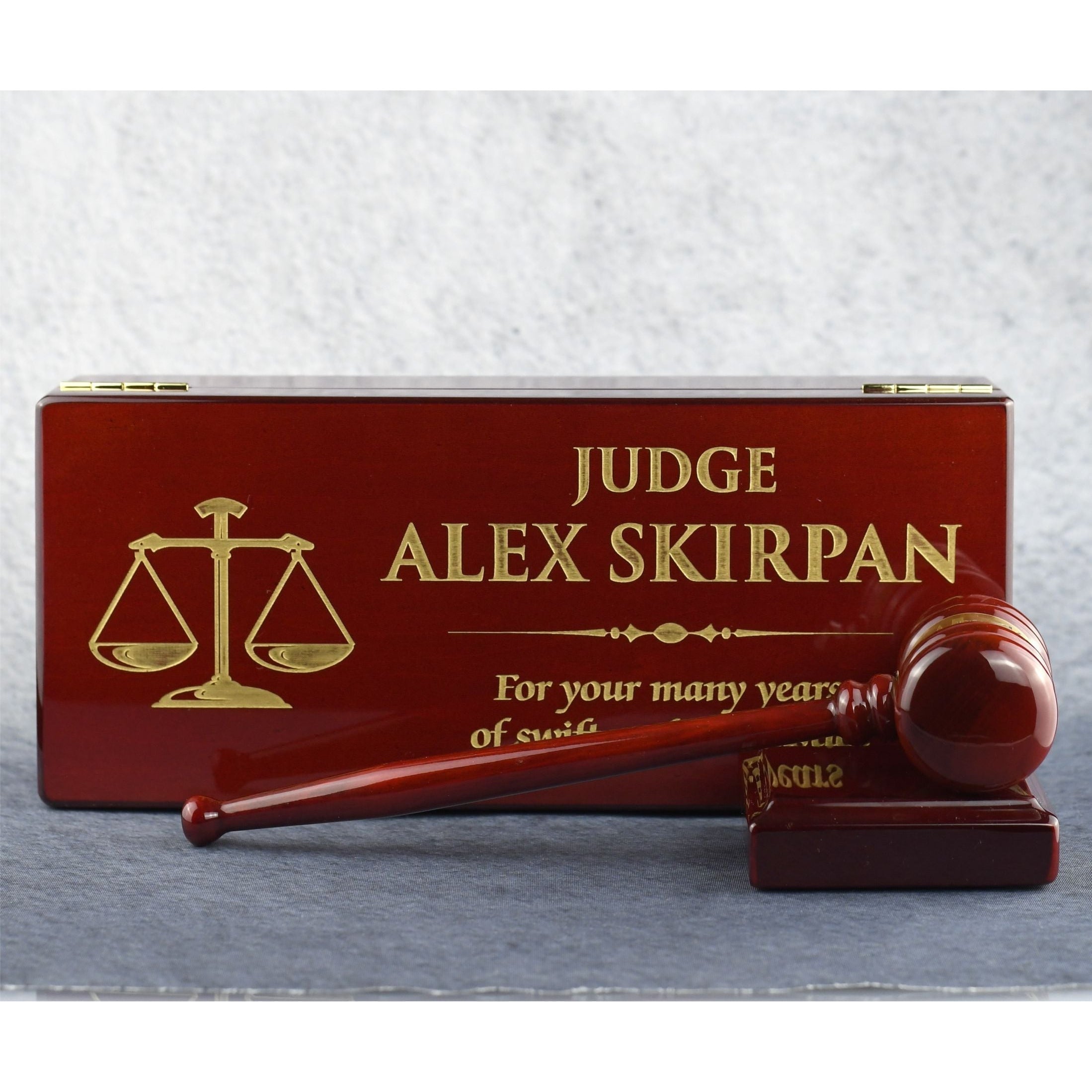 Rosewood Gavel and Case-Awards &amp; Engraving