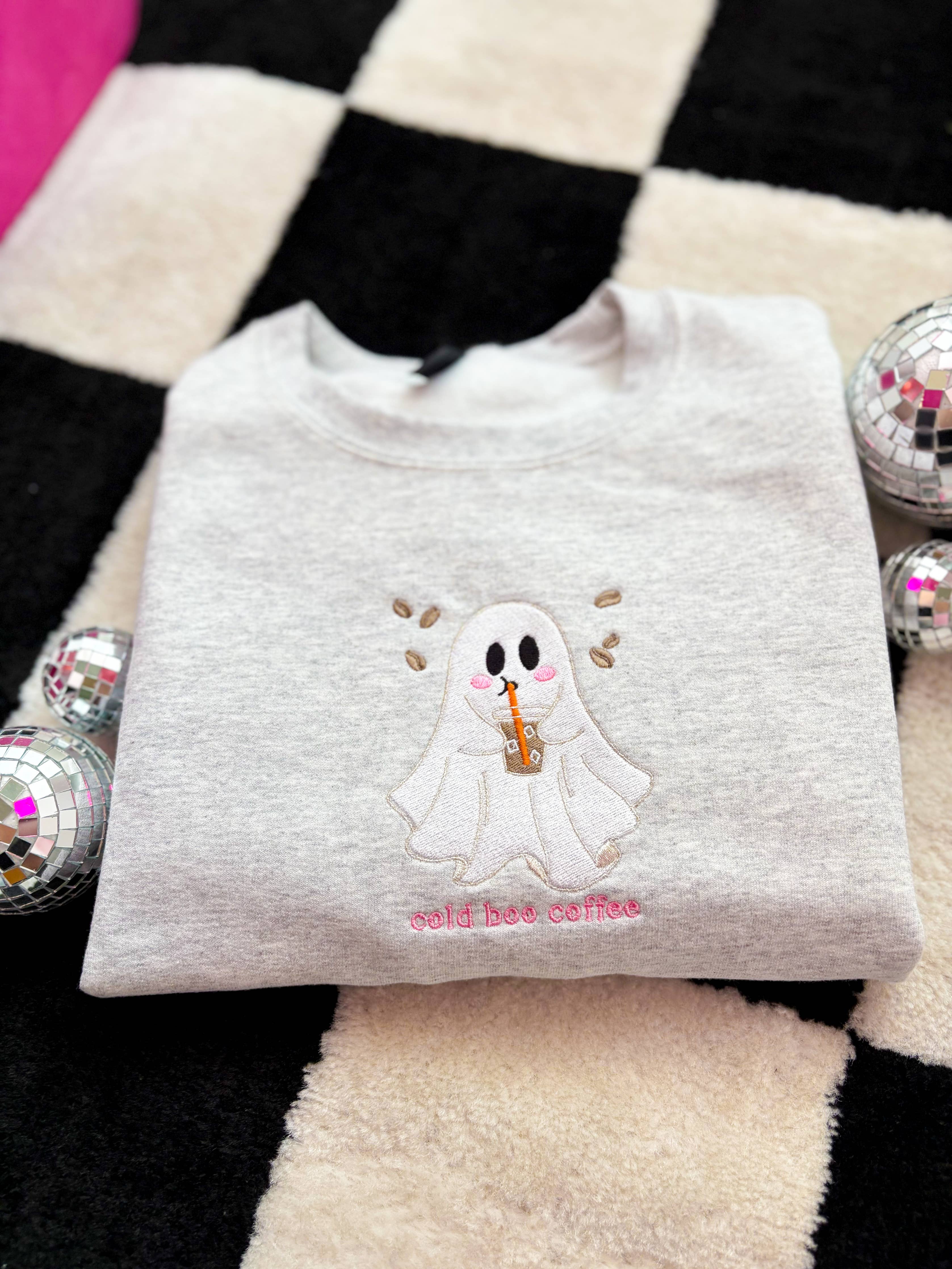 Cold Boo Embroidered Crewneck | Fall Sweatshirt | Halloween