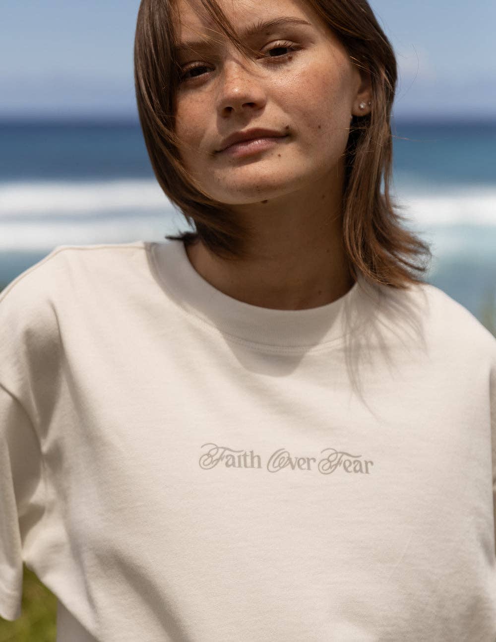 Faith Over Fear Taupe Unisex Tee