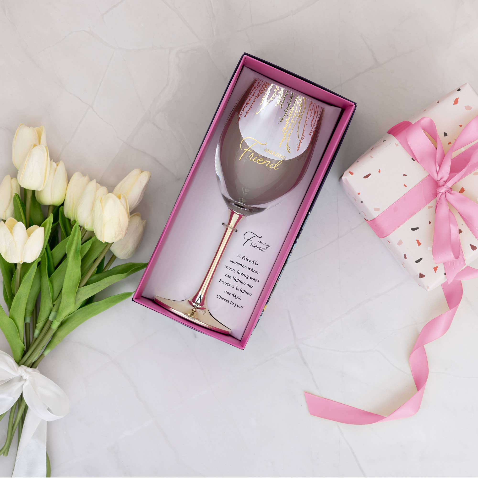 Friend - Gift Boxed 19 oz Crystal Wine Glass