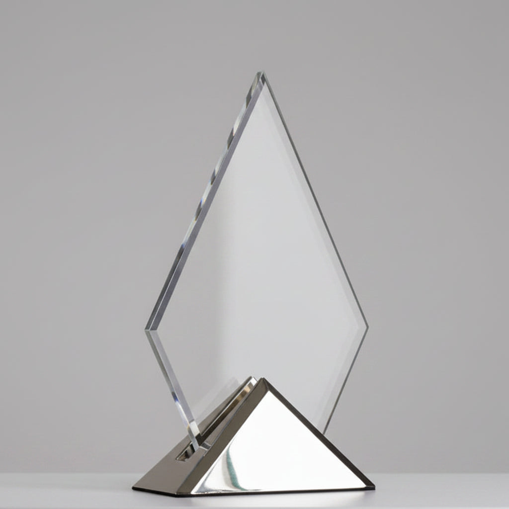 Clear Acrylic Pyramid Award with Triangle Base