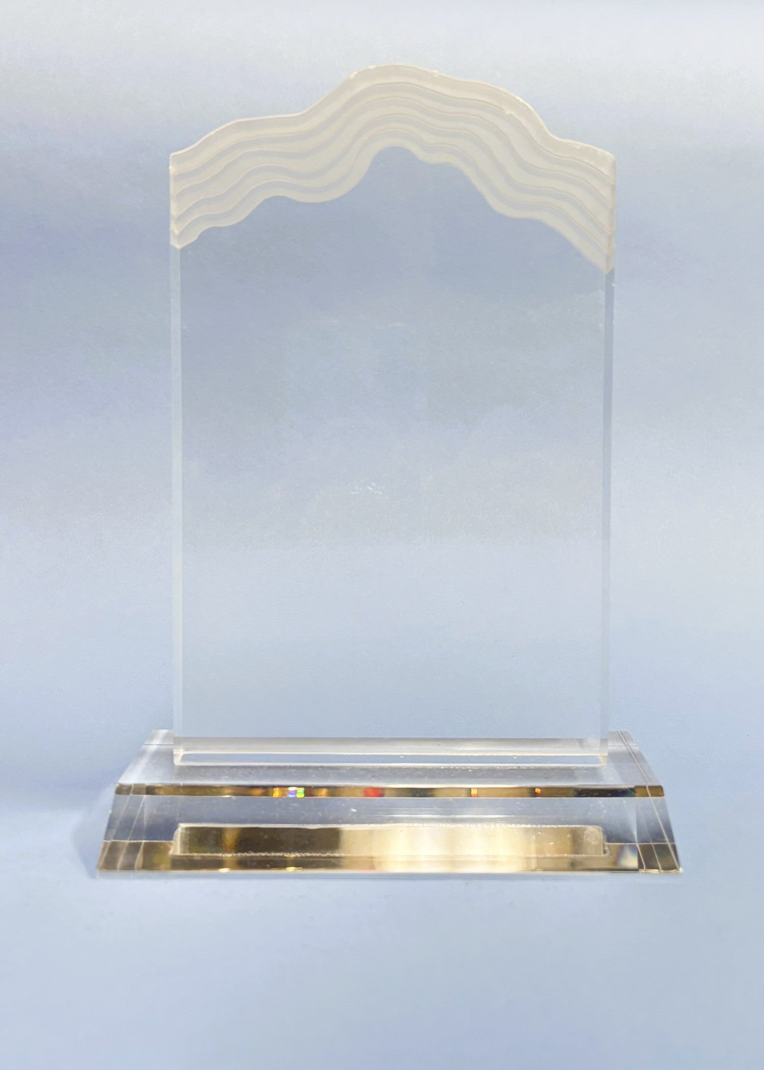 Clear White Cap Edge Acrylic Award