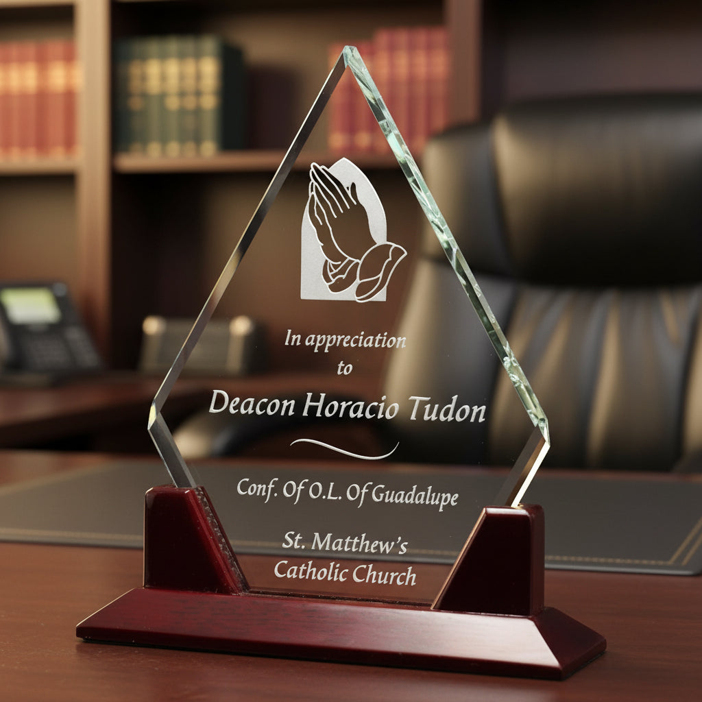Simplex Clear Crystal Diamond-Awards &amp; Engraving