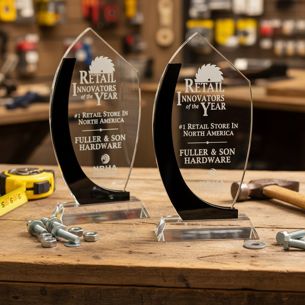 Black Curve Clear Crystal-Awards &amp; Engraving