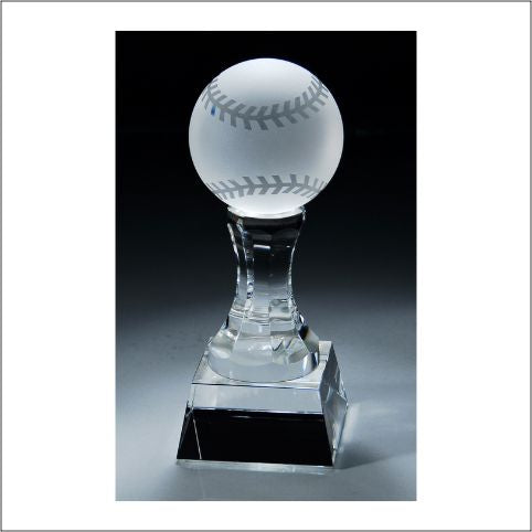 Crystal Frosted Baseball with Crystal Base