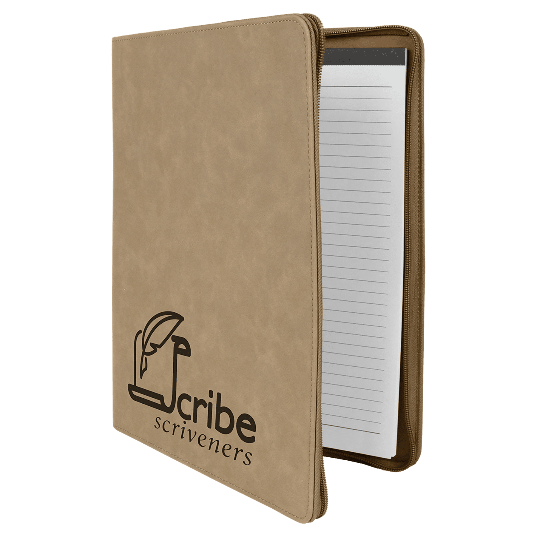 Laserable Leatherette® Portfolios with Zipper