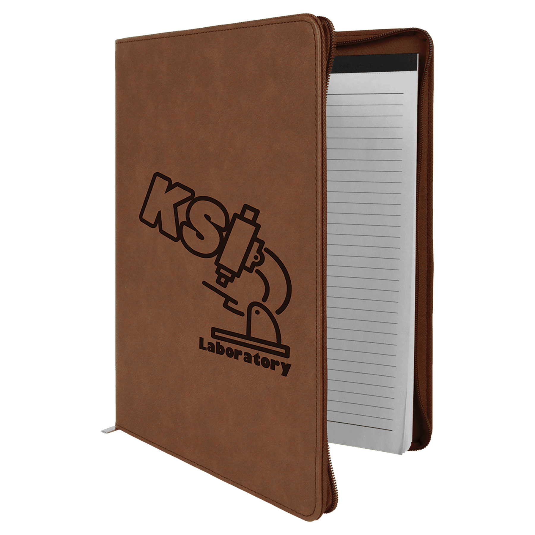 Laserable Leatherette® Portfolios with Zipper