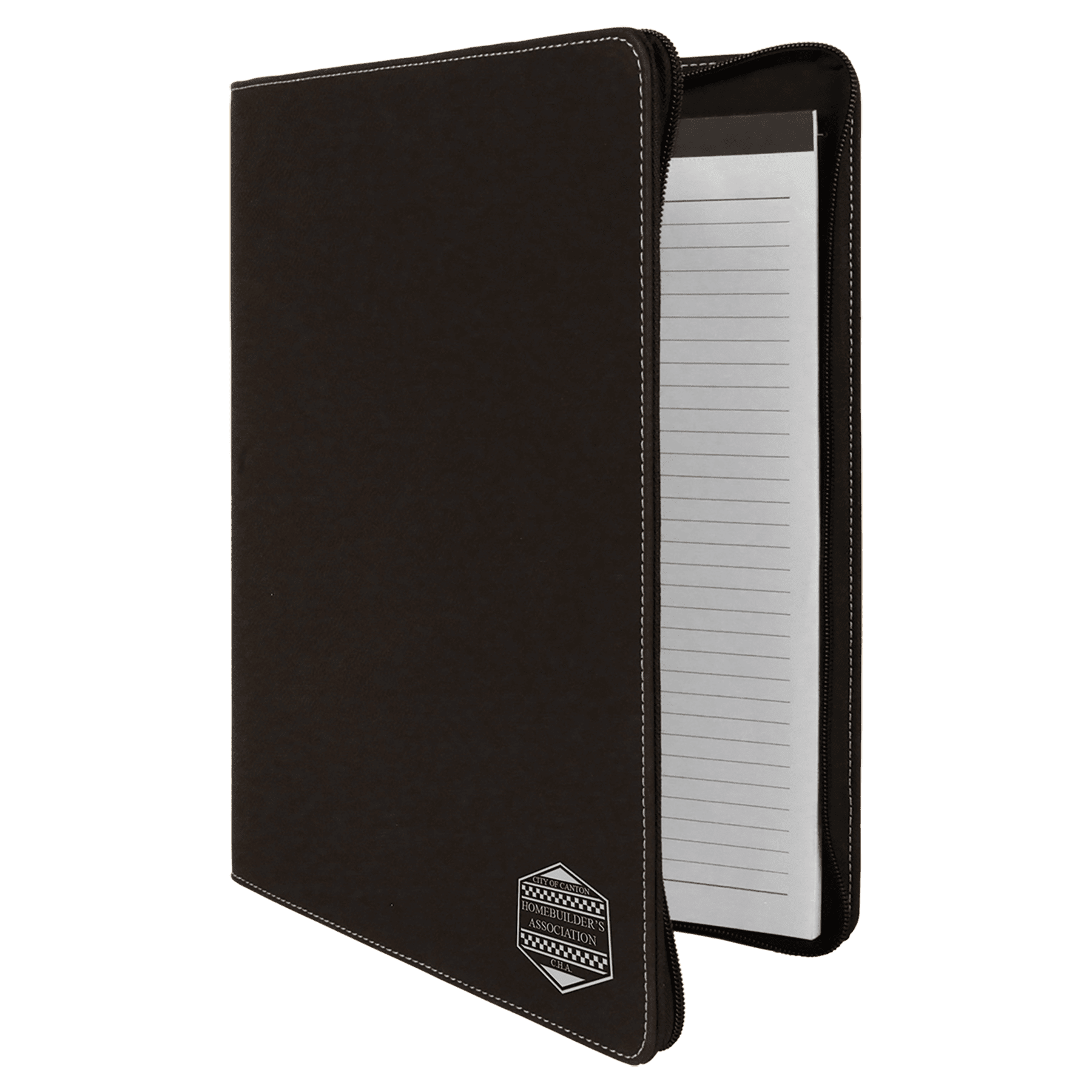 Laserable Leatherette® Portfolios with Zipper