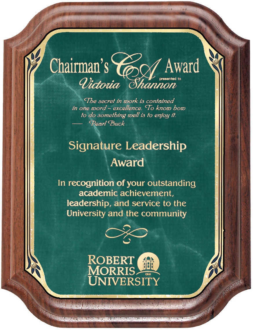 The Ovation Collection - Genuine Walnut Plaque