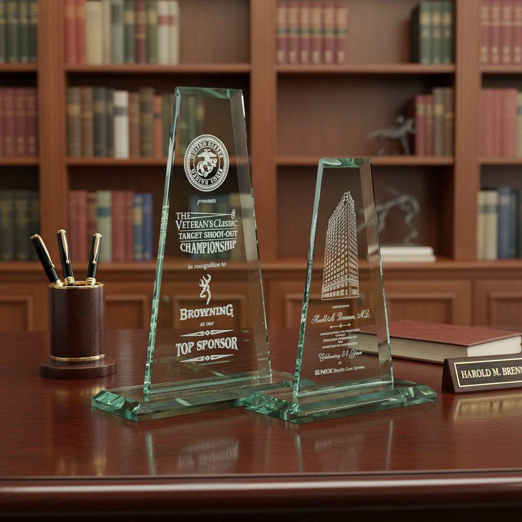 Jade Crystal Tower-Awards &amp; Engraving