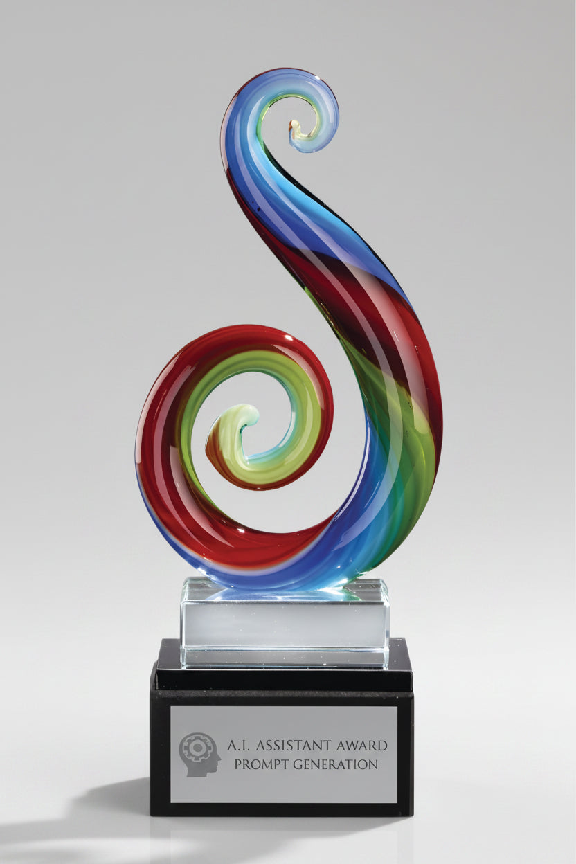Swirled Vista Art Glass Award