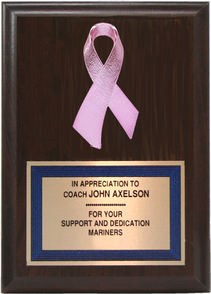 Plaque With Awareness Ribbon