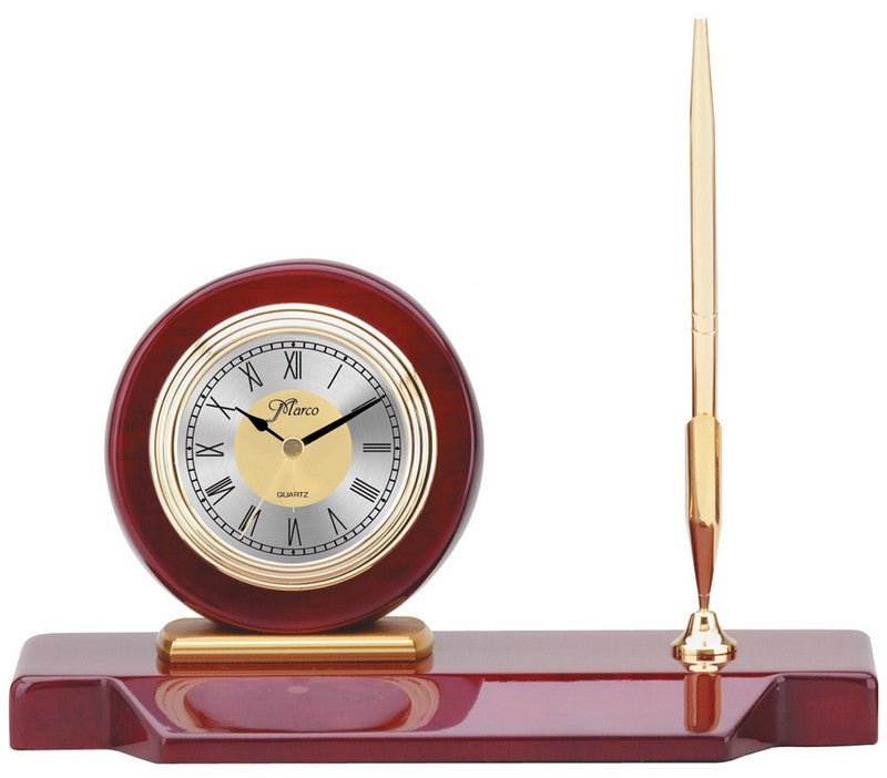 Rosewood Desk Slant Front Clock