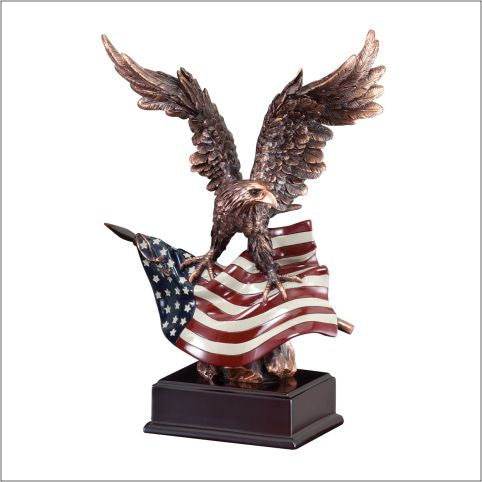 Eagle on USA Flag with base