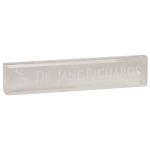 Clear acrylic desk wedge