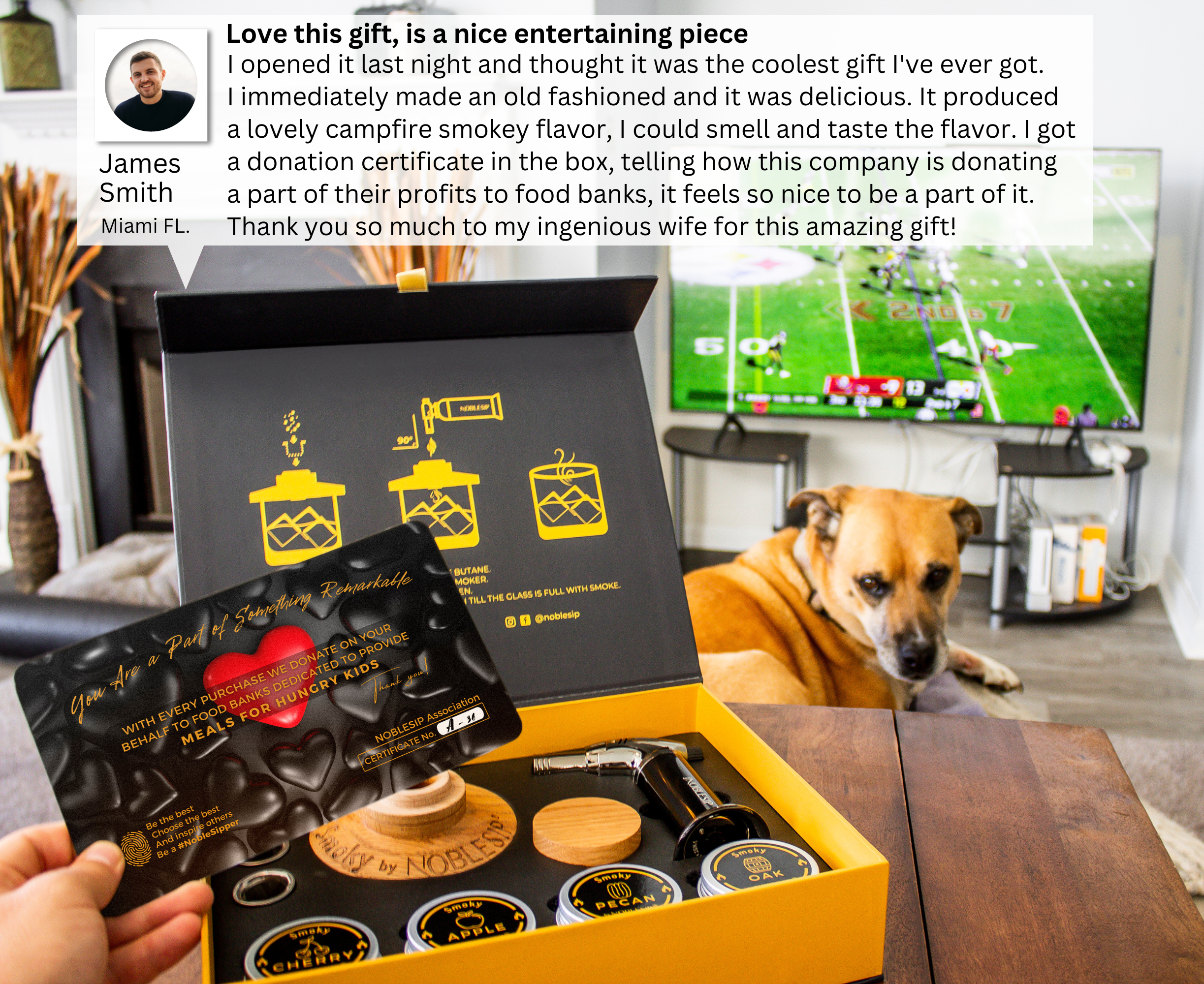 Cocktail Smoker Kit with Torch & Premium Wood Chips — Gift Set for Old Fashioned & Whiskey Bars