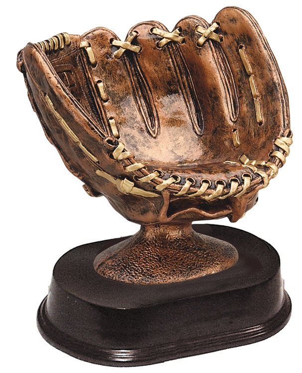 Bronze Baseball Glove Resin