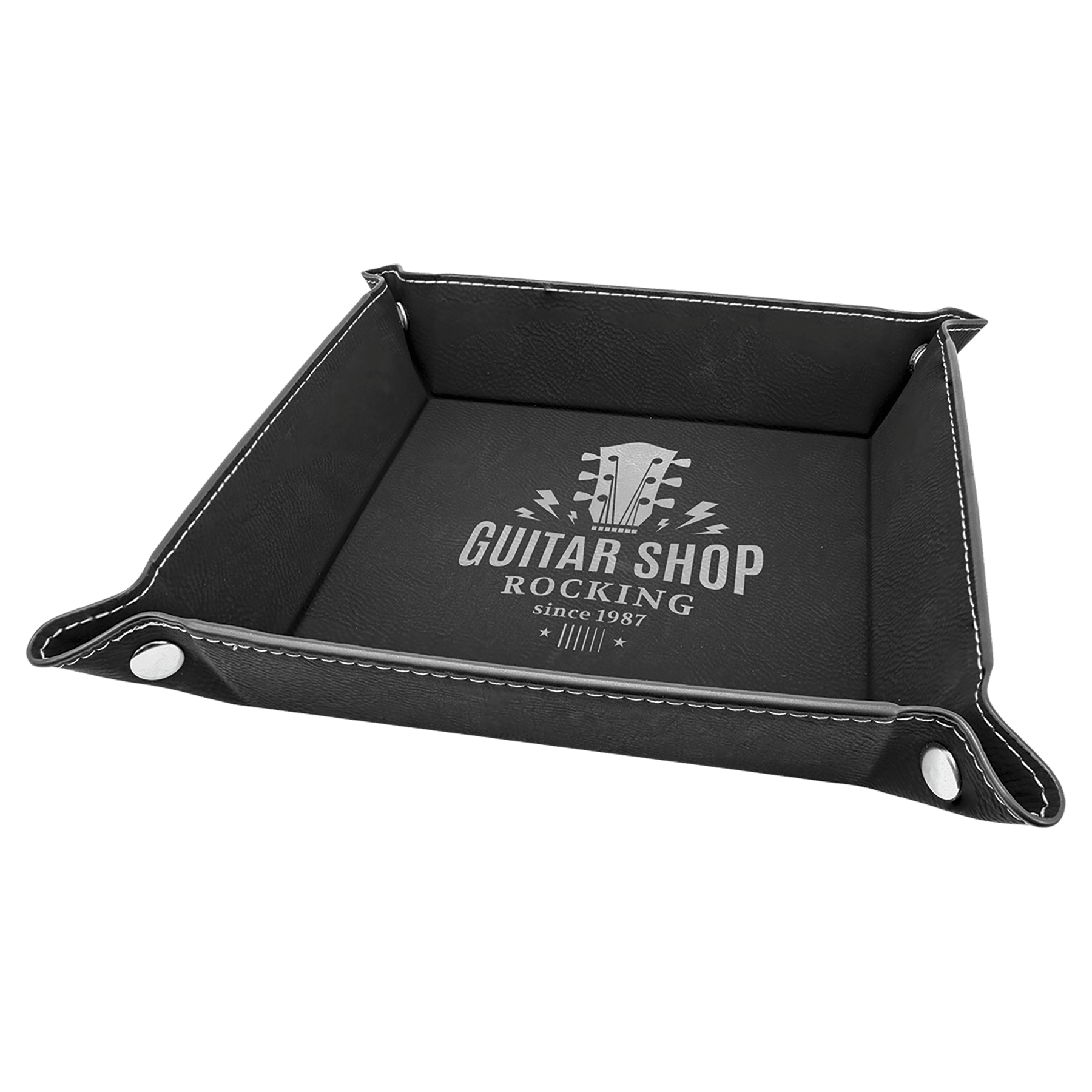 Laserable Leatherette Travel Tray