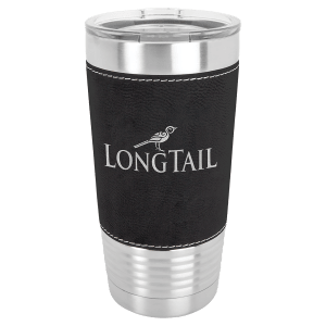 Polar Camel 20 oz. Laserable Leatherette Tumbler with Clear Lid