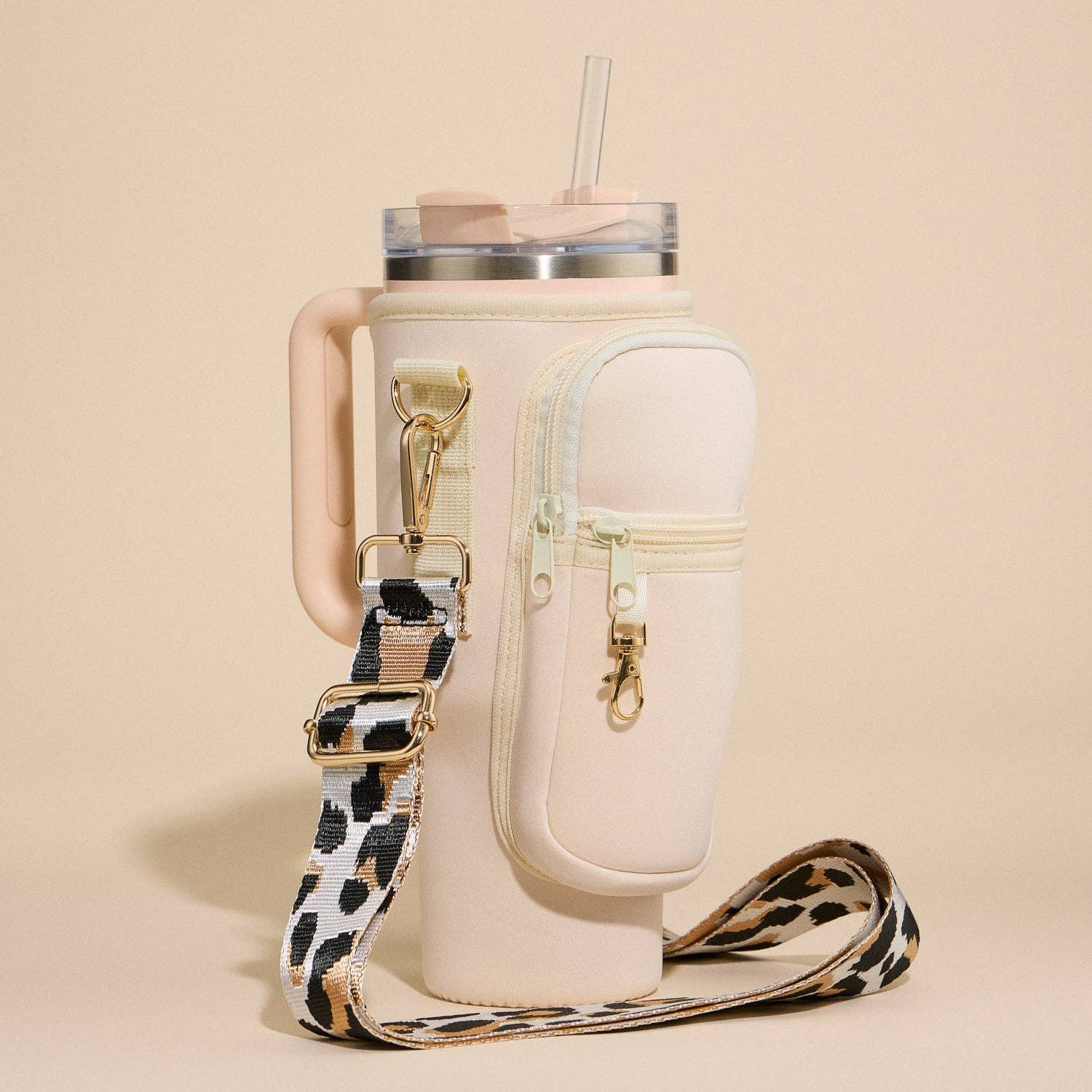 Neoprene Tumbler Bag with Adjustable Shoulder Strap
