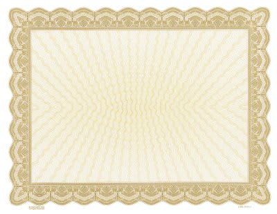 Blank Certificate Paper