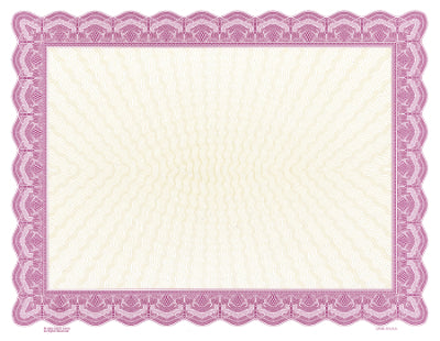 Blank Certificate Paper