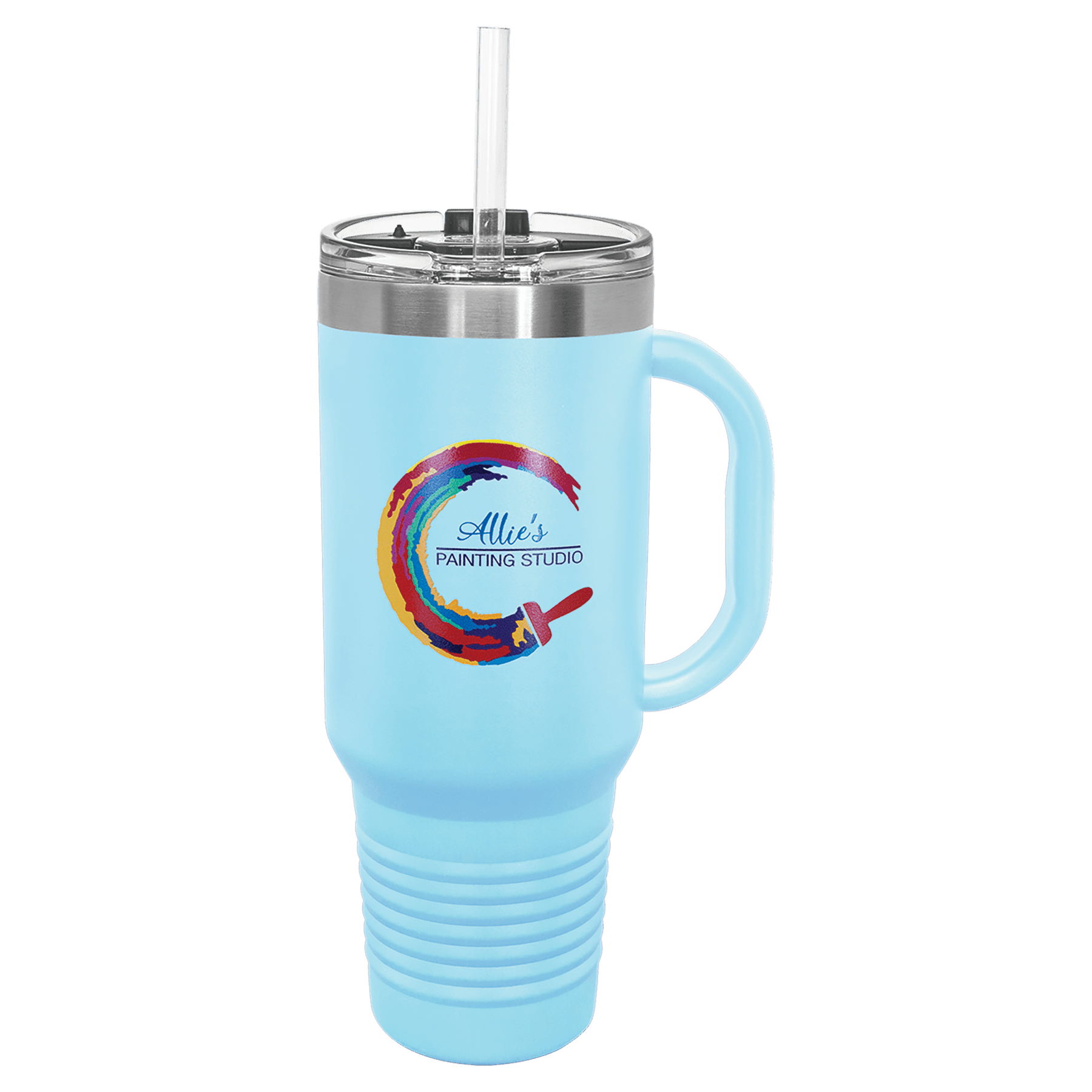 Polar Camel 40 oz. Travel Mug with Handle, Straw Included