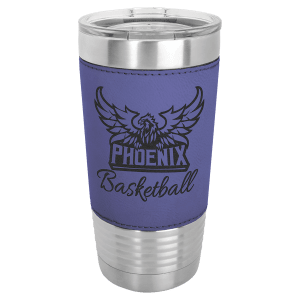 Polar Camel 20 oz. Laserable Leatherette Tumbler with Clear Lid