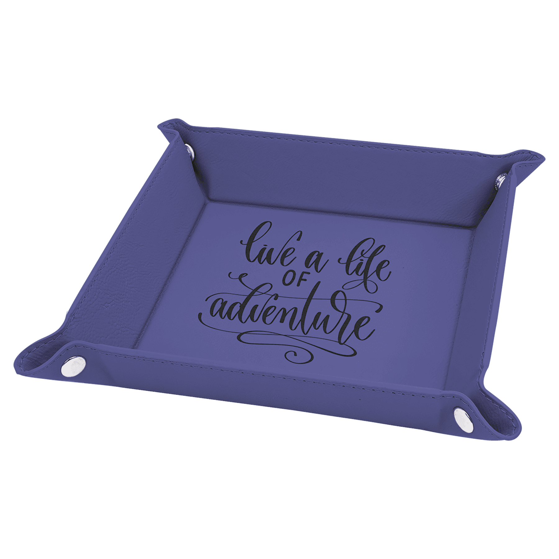 Laserable Leatherette Travel Tray