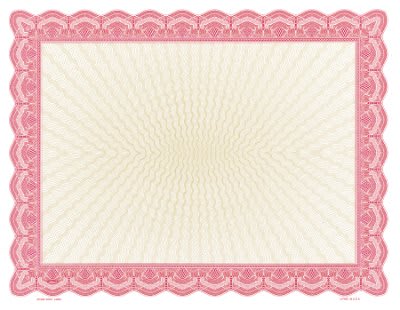 Blank Certificate Paper