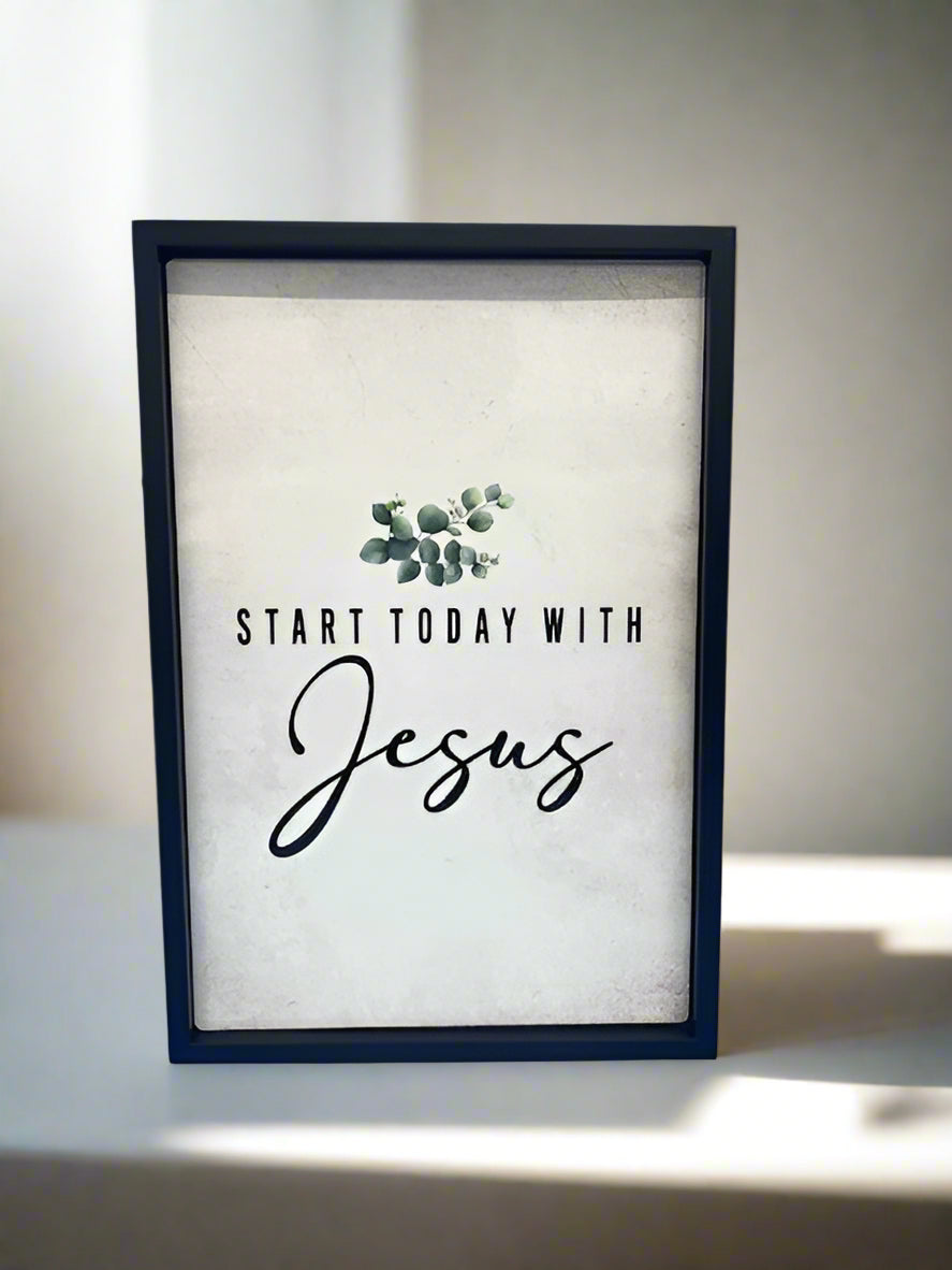 Start Today with Jesus Block Art